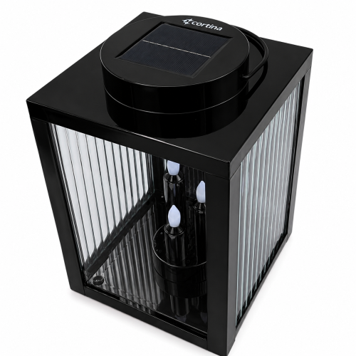 Nowoczesny znicz solarny LED z efektownym lustrzanym wnętrzem czarny 4.png