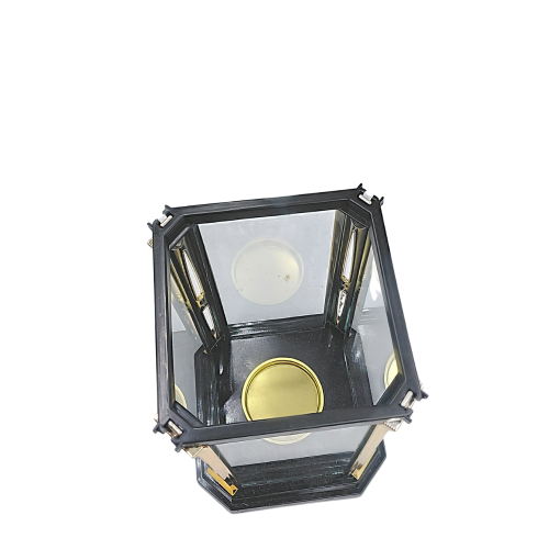 Znicz kapliczka premium czarno-złota – elegancki model premium
