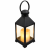 Czarny lampion dekoracyjny LED MAŁY – nowoczesna forma na nagrobek