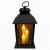 Lampion LED z trzema świecami PREMIUM – ciepłe światło, czarny