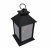 Lampion LED z trzema świecami PREMIUM – ciepłe światło, czarny