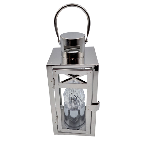 Znicz metalowy typu lampion – złoty / srebrny