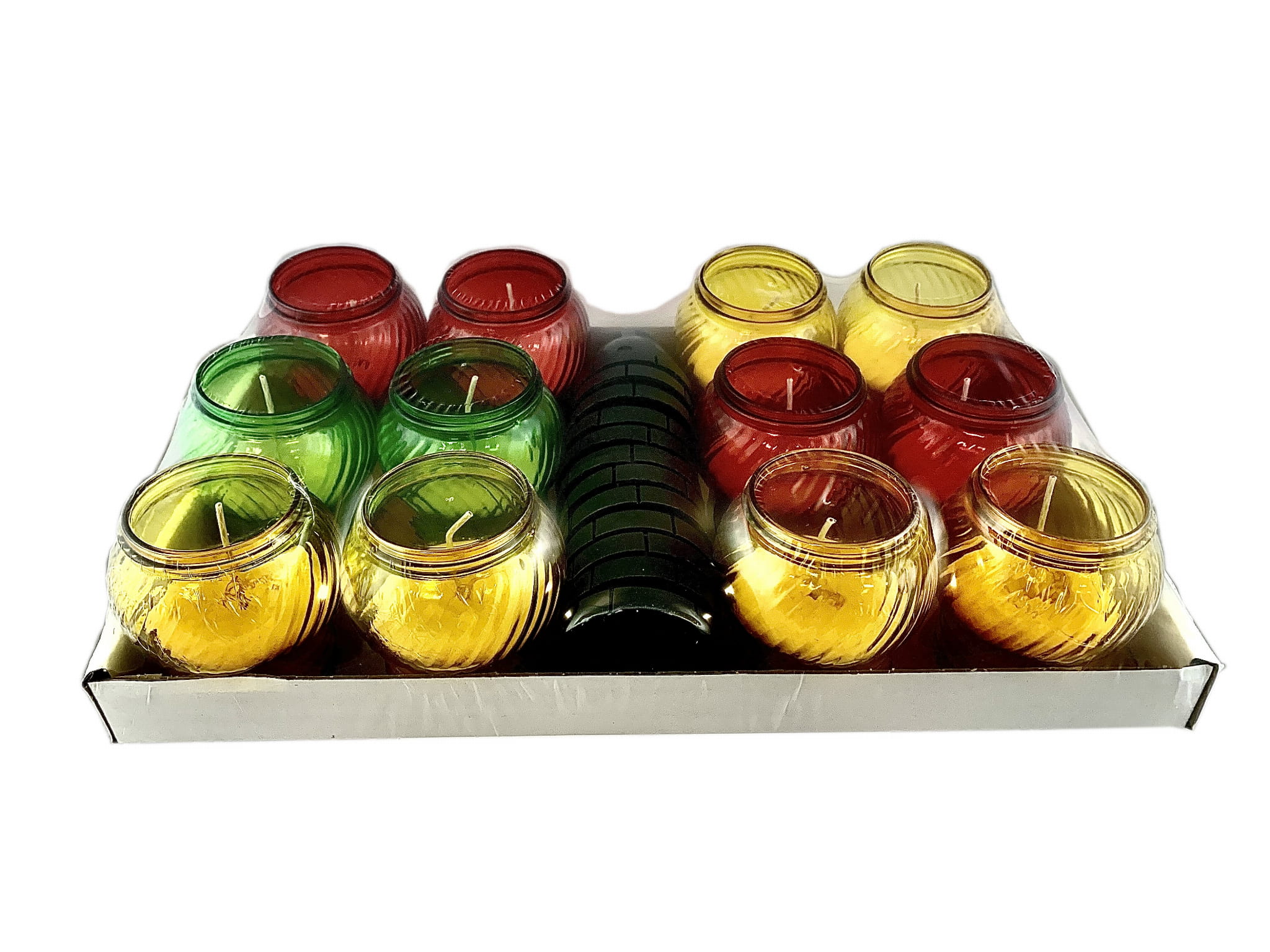 Mały znicz parafinowy w kształcie kulki