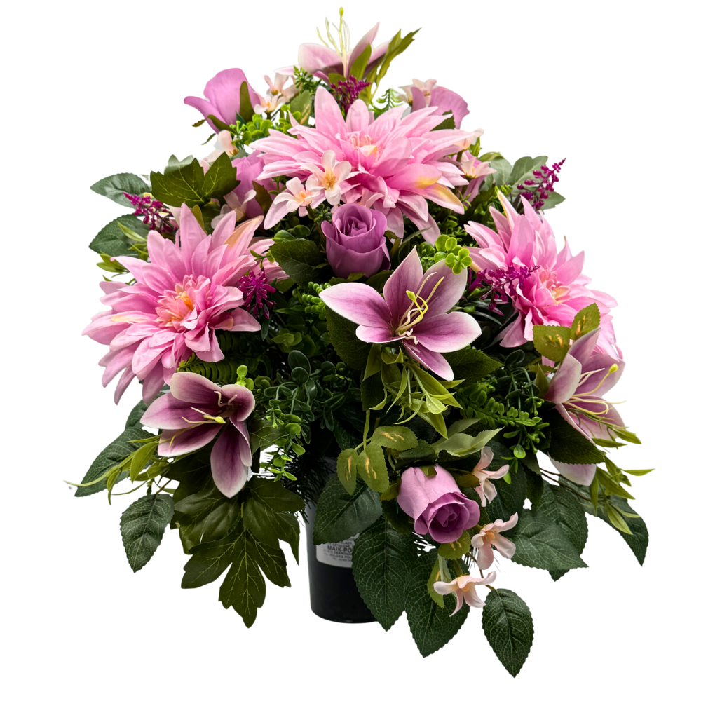 Komplet Stroik nagrobny z daliami i liliami Kompozycja Misa + Wazon (2).png