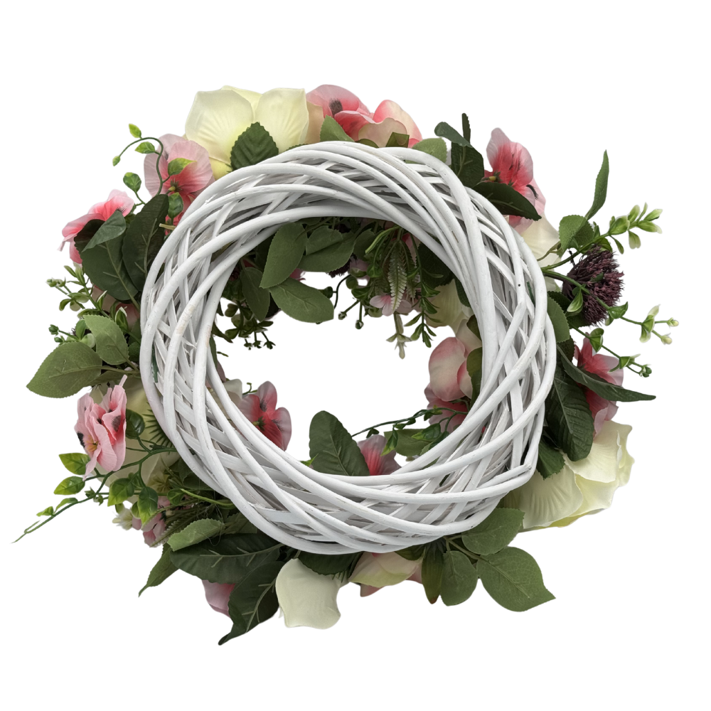 Wianek Nagrobny z Różami Piwoniami Bratkami Całoroczna Kompozycja (3).png
