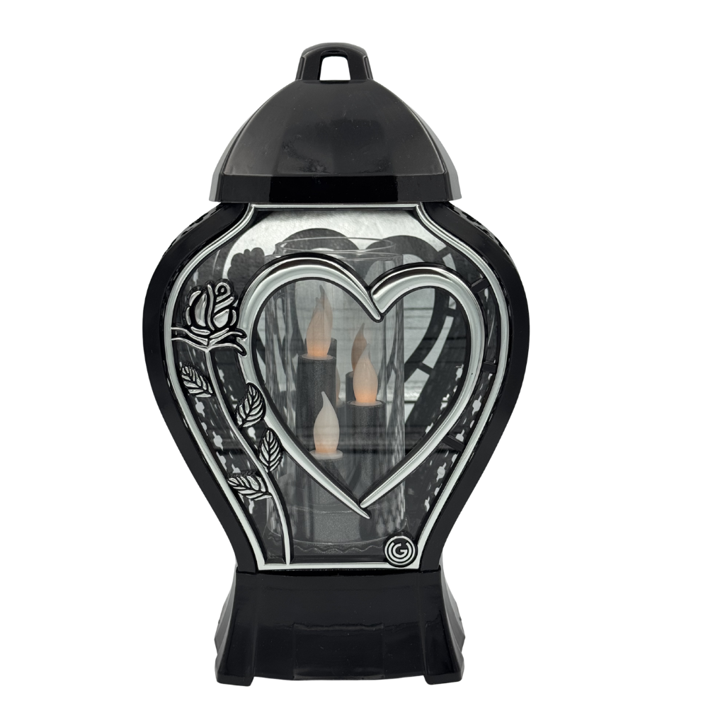 Znicz Kapliczka z Sercem i Różą Elegancki Lampion Glamur Wazon Mały (2).png