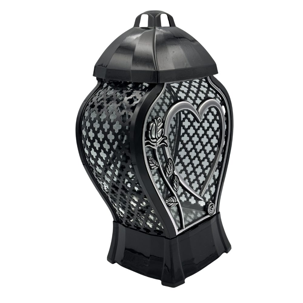 Znicz Kapliczka z Sercem i Różą Elegancki Lampion Glamur Wazon Mały (5).png