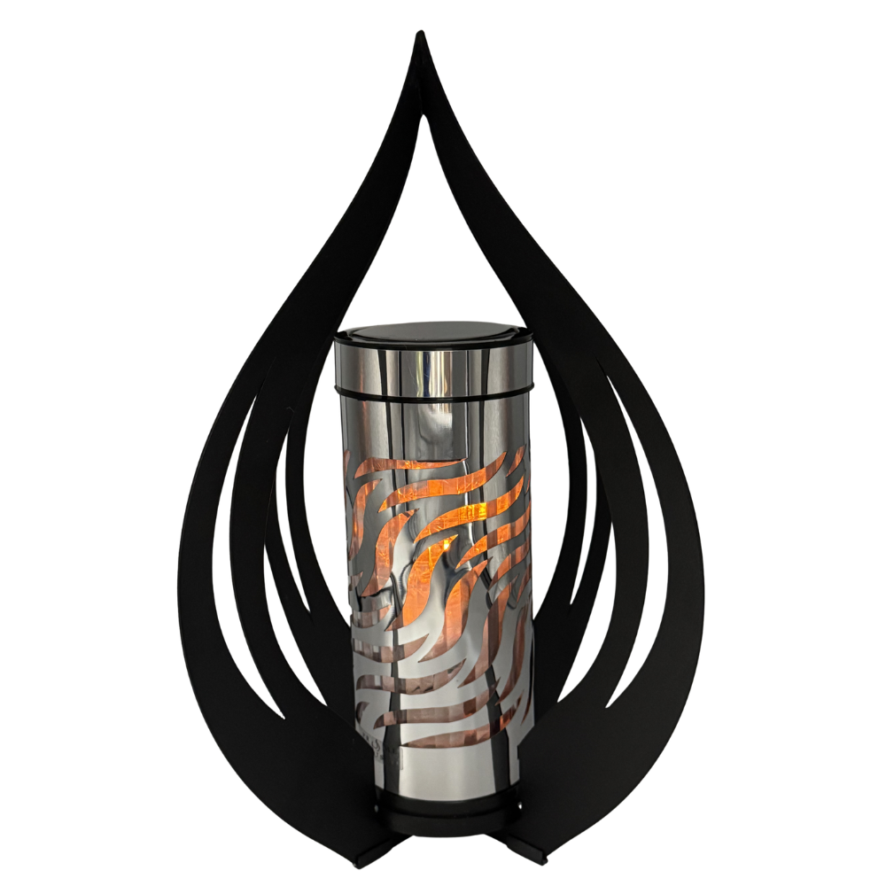Znicz Solarny LED Nowoczesna Latarnia Płomień Paris 34cm (2).png