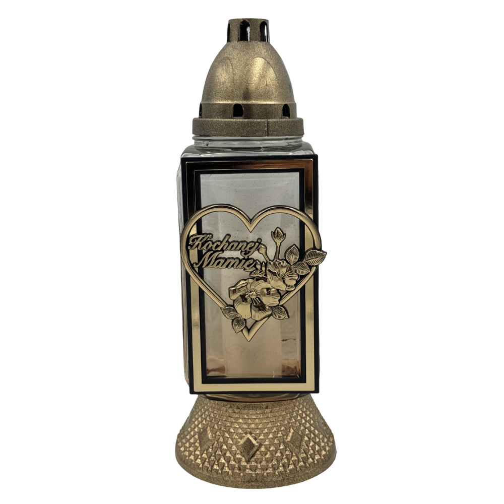 Znicz Kapliczka „Kochanej Mamie” Elegancki Lampion z sercem ramka (7).png