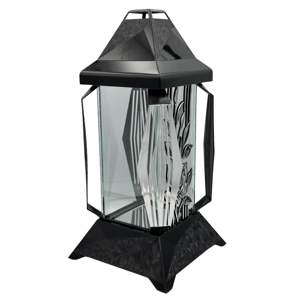 Znicz Kapliczka z Różą Elegancki Znicz Nagrobny Premium Lampion (5).png