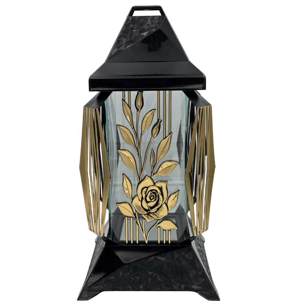Znicz Kapliczka z Różą Elegancki Znicz Nagrobny Premium Lampion (9).png