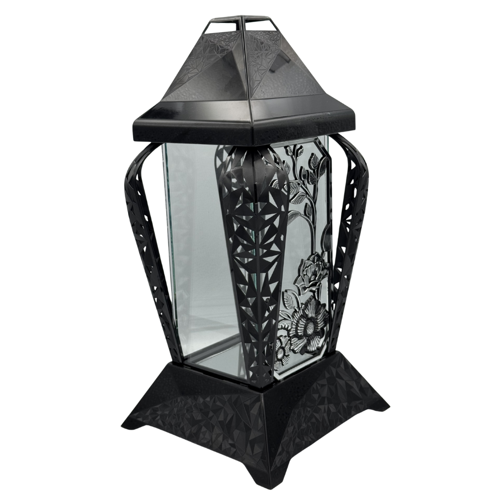 Znicz Kapliczka z Motywem Kwiatowym Elegancki Znicz Nagrobny Lampion (4).png