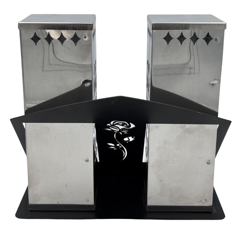 Znicz Komplet Paris D Duo Znicz Nagrobny Premium Elegancki z różą (3).png