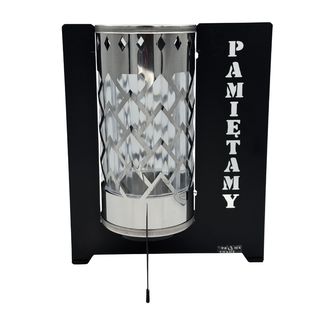 Znicz Nagrobny Premium „PAMIĘTAMY” Stal Nierdzewna Nowoczesny NICEA C Latarnia (6).png