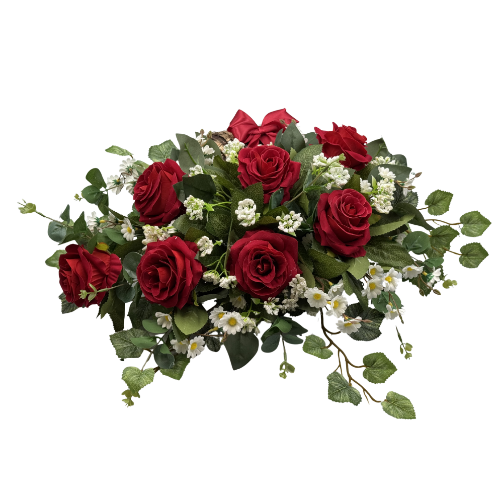 Stroik wieniec z czerwonymi różami Elegancka dekoracja nagrobna (3).png