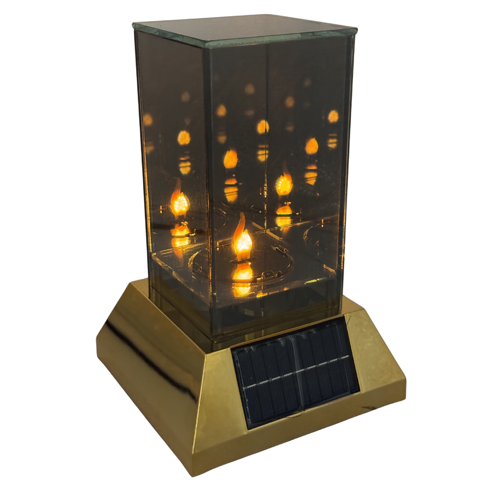 Znicz lustrzany 3D lampion przestrzenny SOLARNY nieskończony płomień (15).png