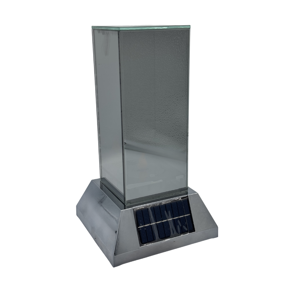 Znicz lustrzany 3D lampion przestrzenny SOLARNY nieskończony płomień 27,5cm (7).png