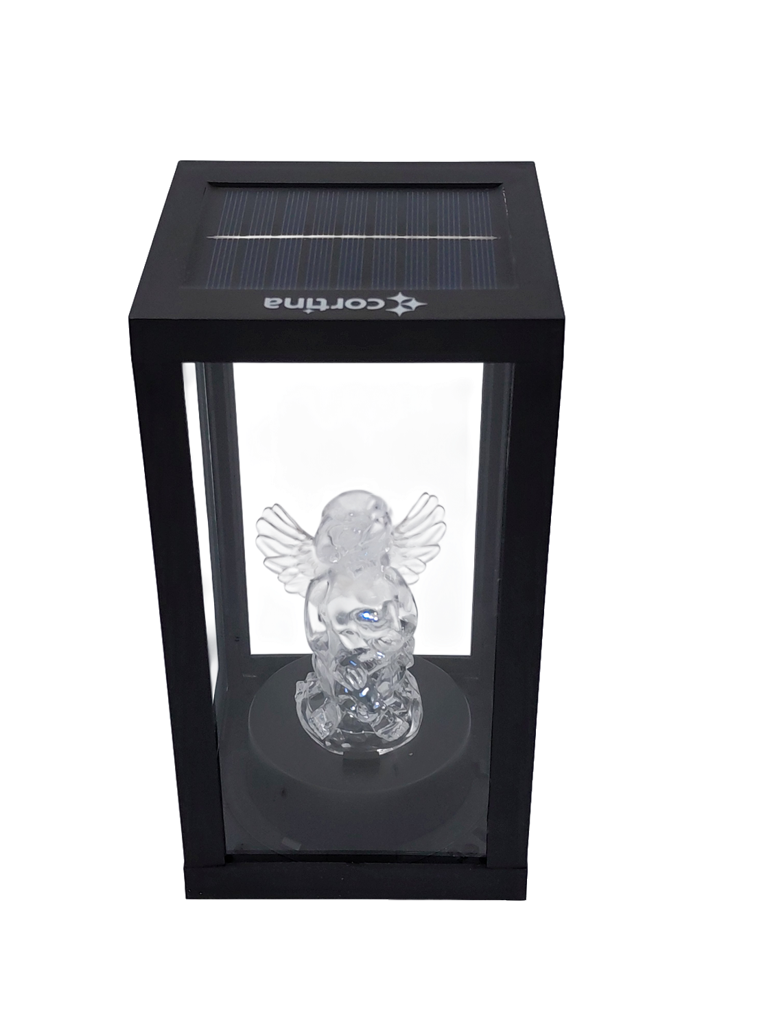 Znicz Solarny LED z Aniołkiem – Elegancki Lampion Solarny na Grób (1).png