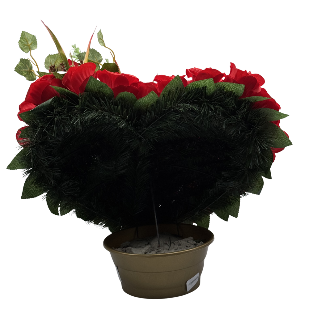 Stroik Nagrobny Serce z czerwonych róż Elegancka kompozycja na Grób (4).png