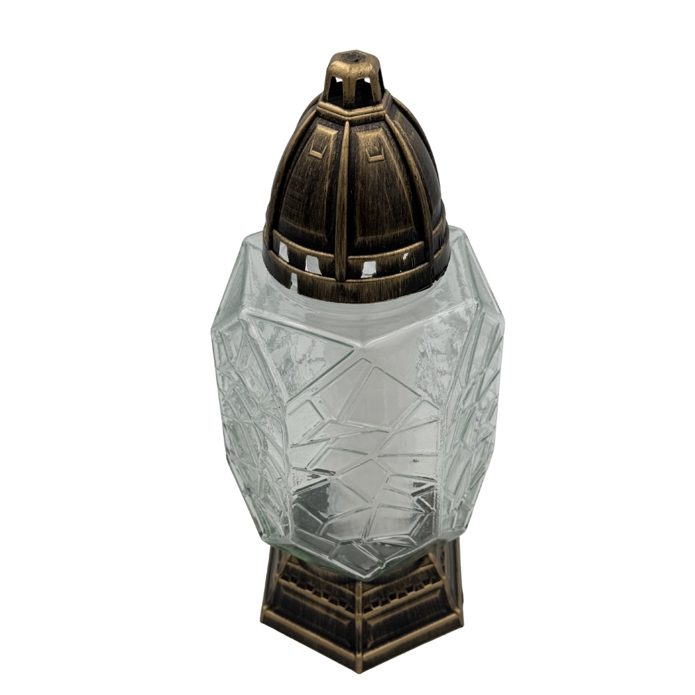 Znicz Castel Szklany Premium z Efektem Kryształu 31cm z Wkładem (6).jpg
