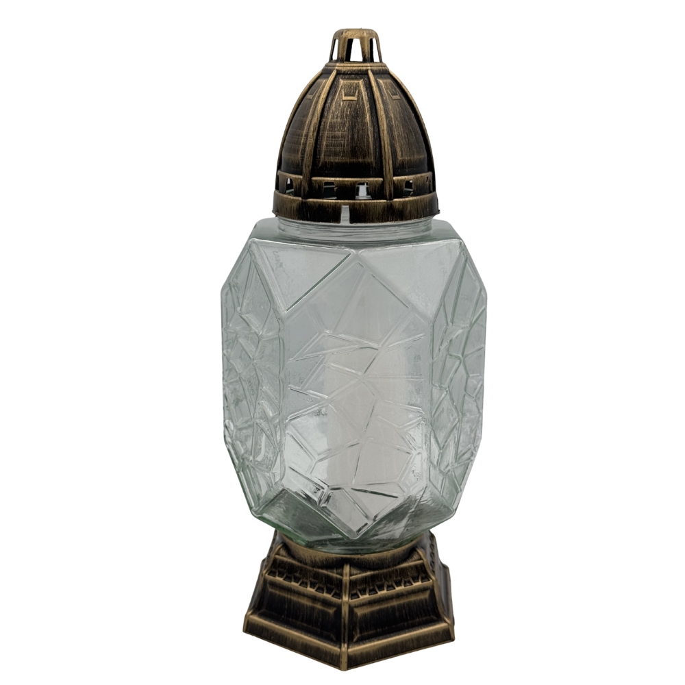 Znicz Castel Szklany Premium z Efektem Kryształu 31cm z Wkładem (8).jpg