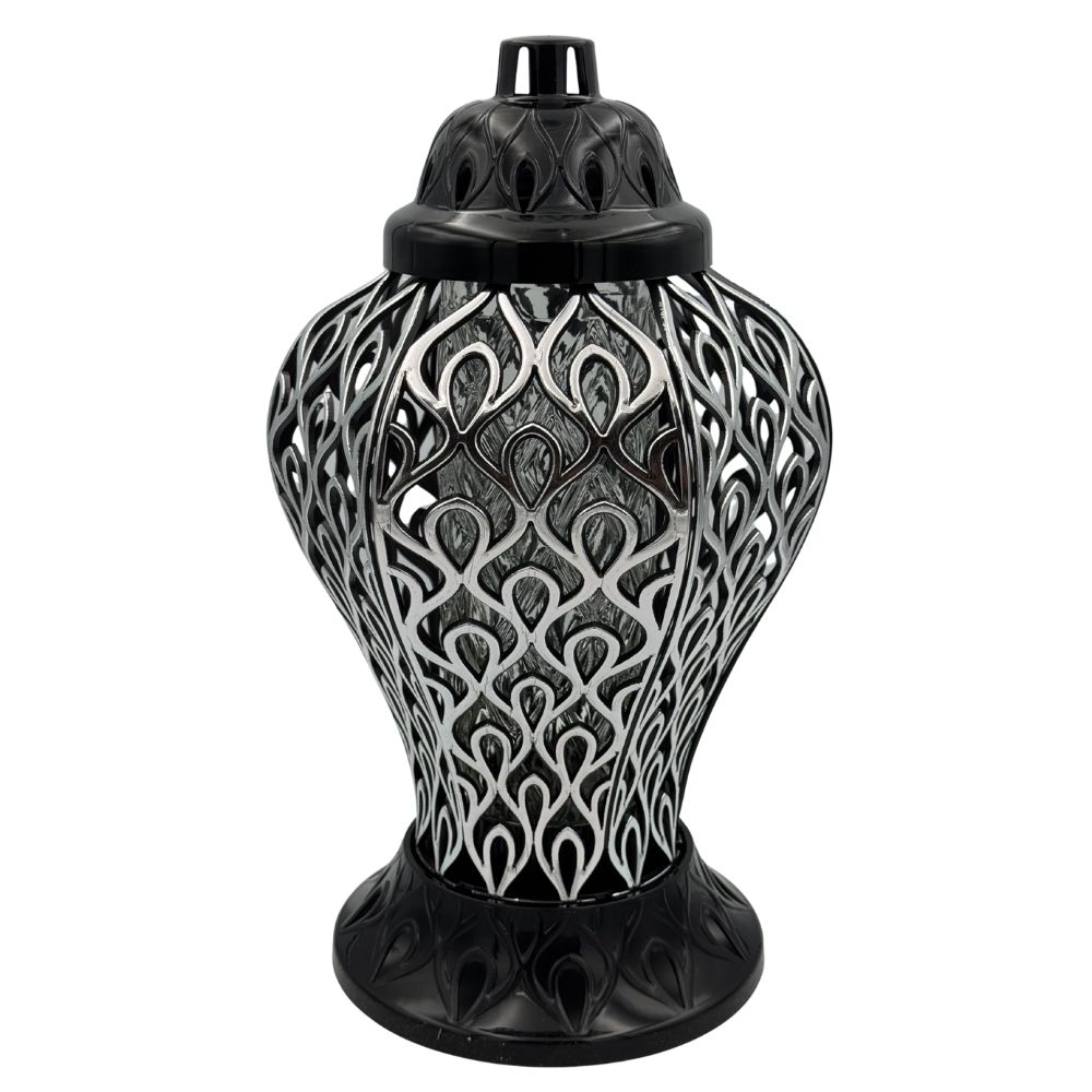 Znicz Ażurowy Premium Nowoczesny Lampion Nagrobny 36cm (3).jpg
