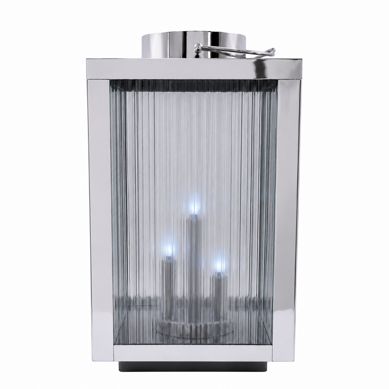 Nowoczesny znicz solarny LED z efektownym lustrzanym wnętrzem srebrny 4.png
