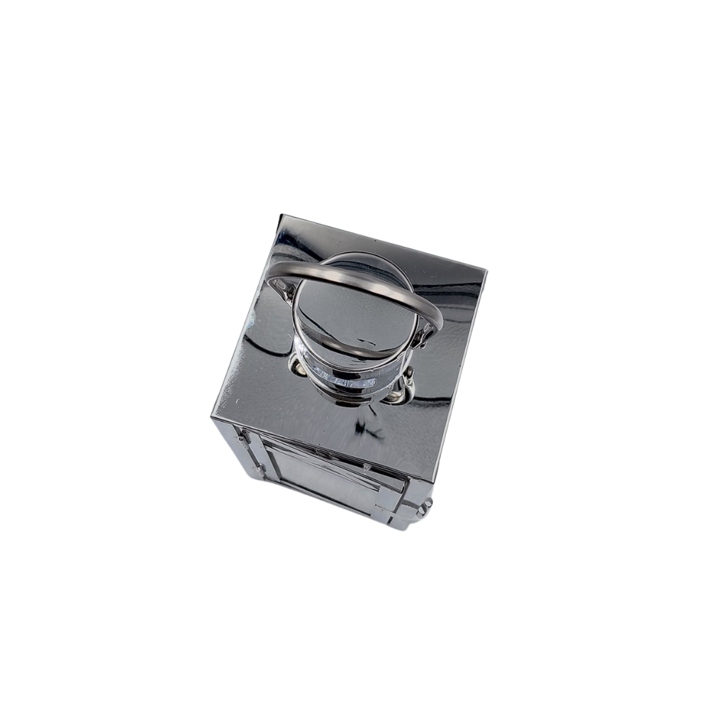 Znicz metalowy typu lampion – złoty / srebrny